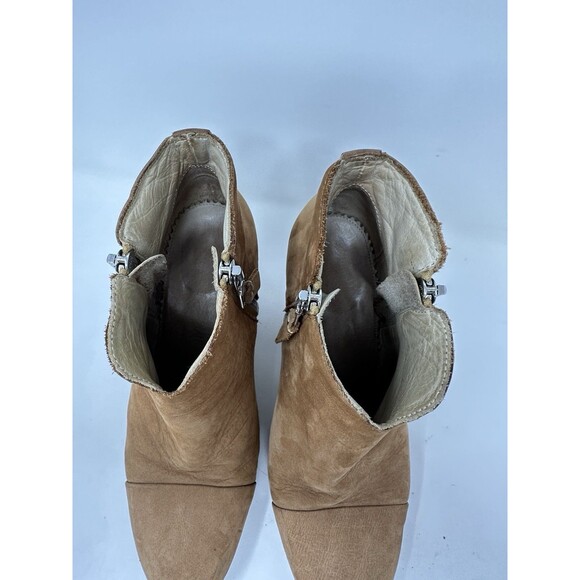 Rag & Bone Harrow Tan Brown Leather Suede Ankle Bootie  37 1/2 Classic‎ Neutral - Picture 3 of 8